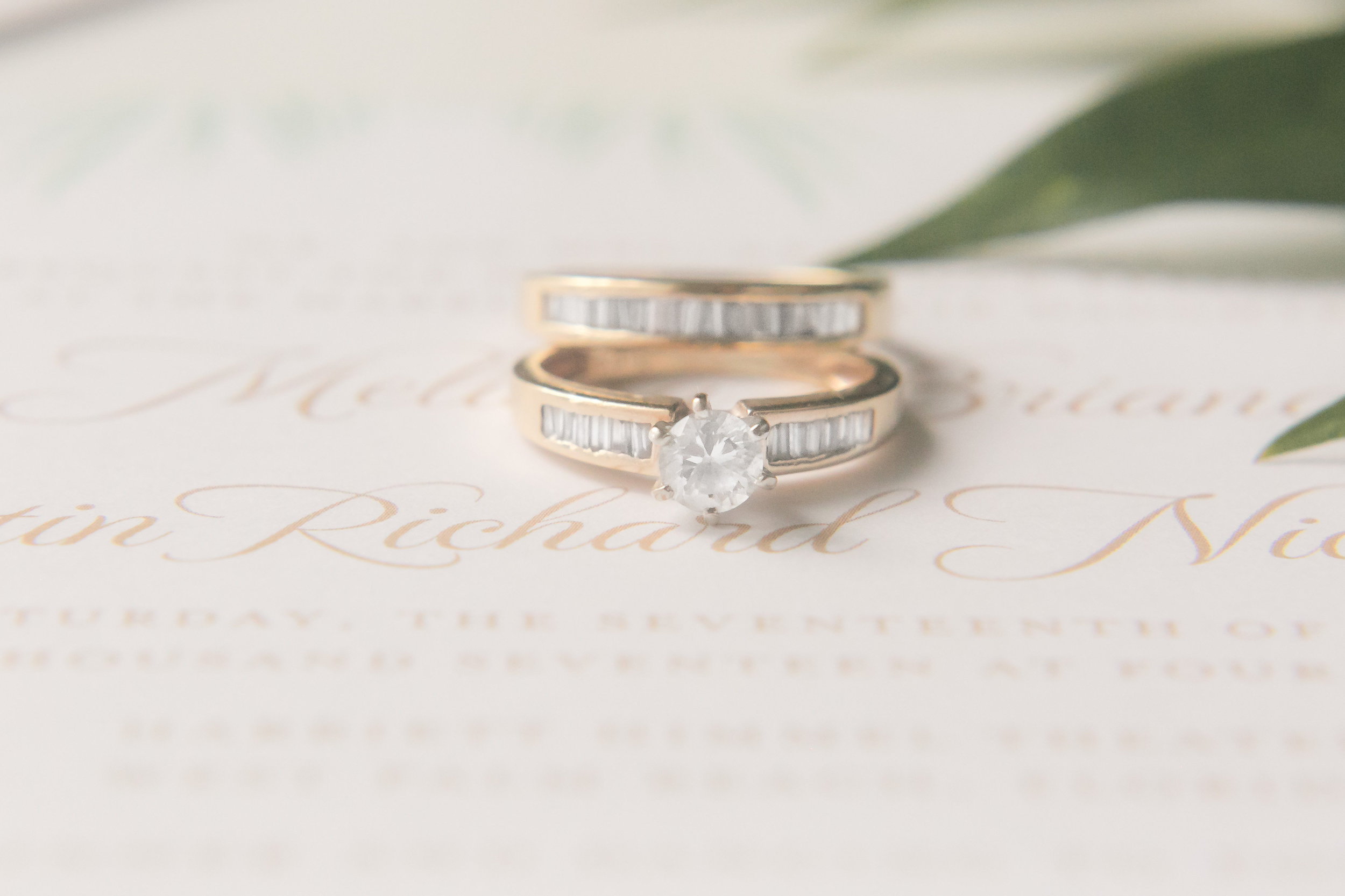 Gold Engagement Rings - Industrial Wedding Decor Ideas