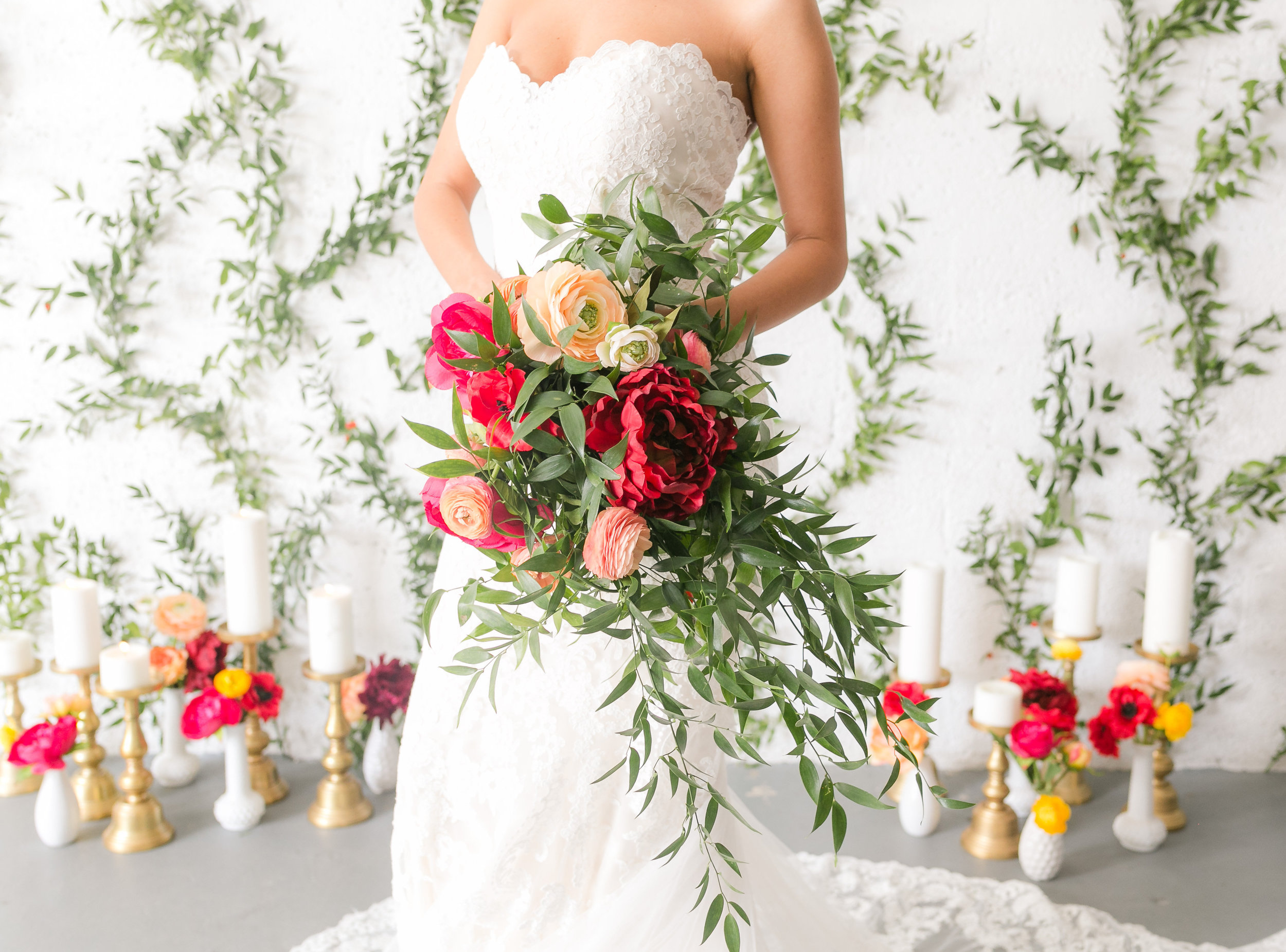Colorful Wedding Bouquet - Industrial Wedding Decor Ideas