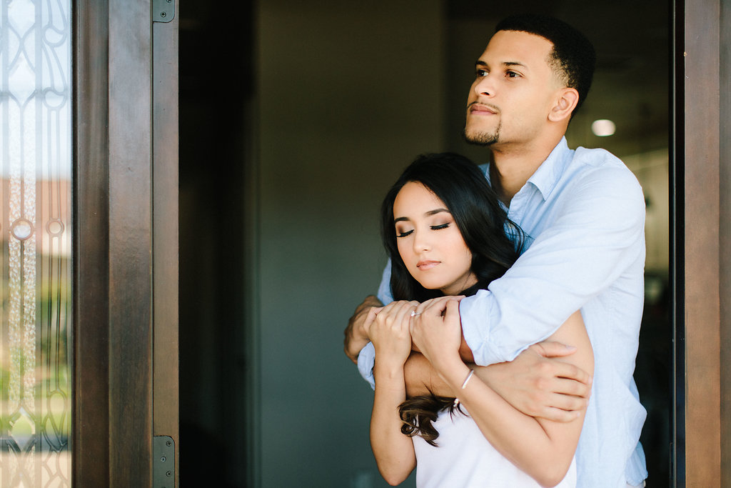 At Home Engagement Photos -- Houston Wedding Photographer