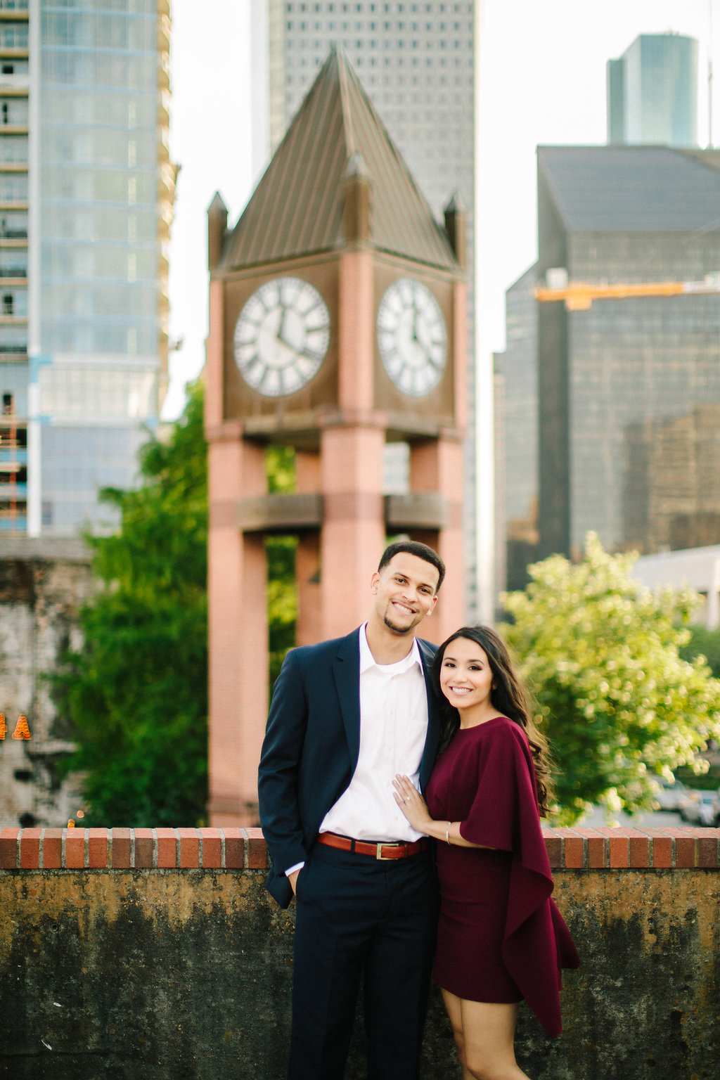 Downtown Houston Engagement Photos