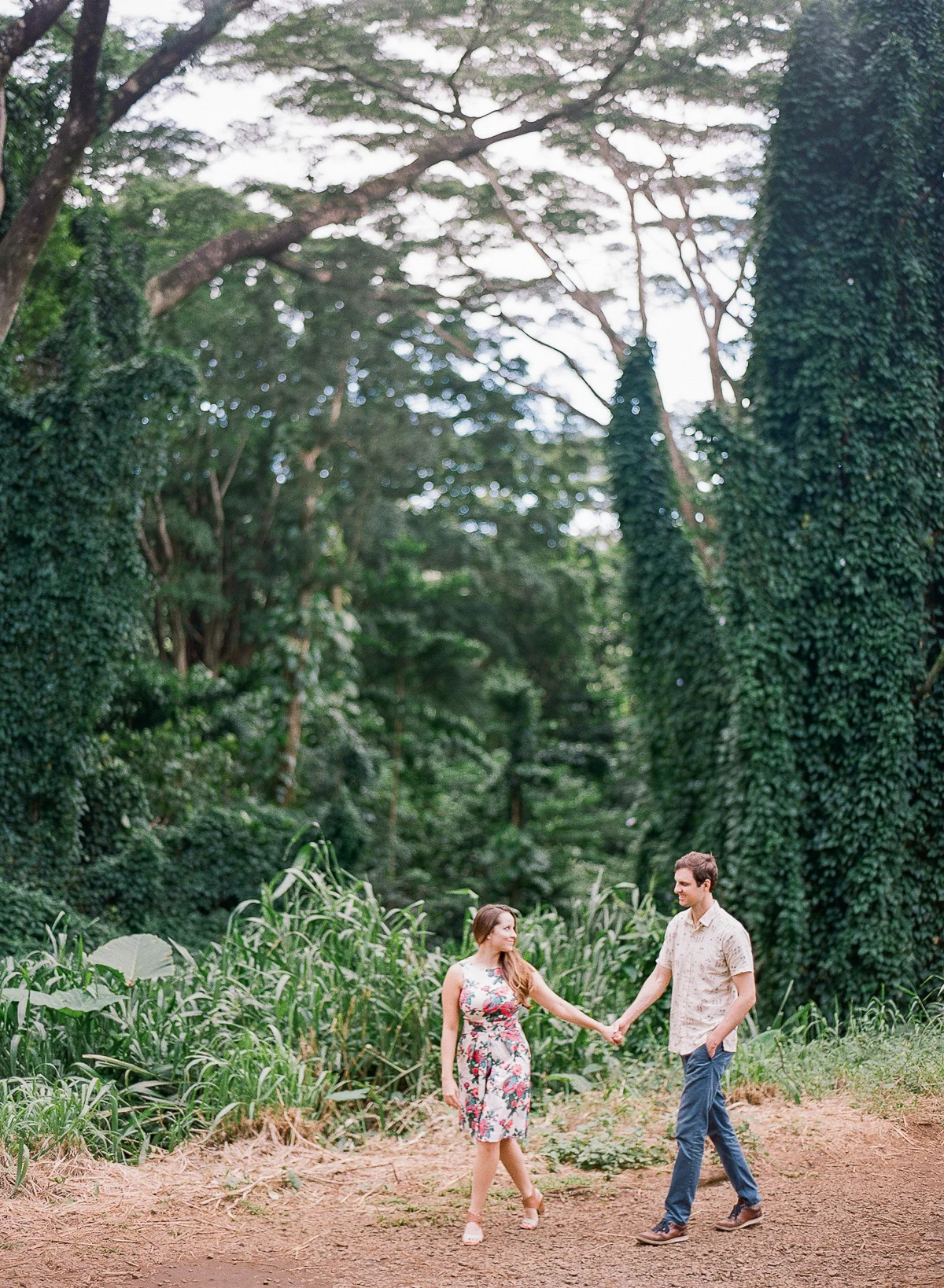 Manoa Falls Hawaii Engagement Photos