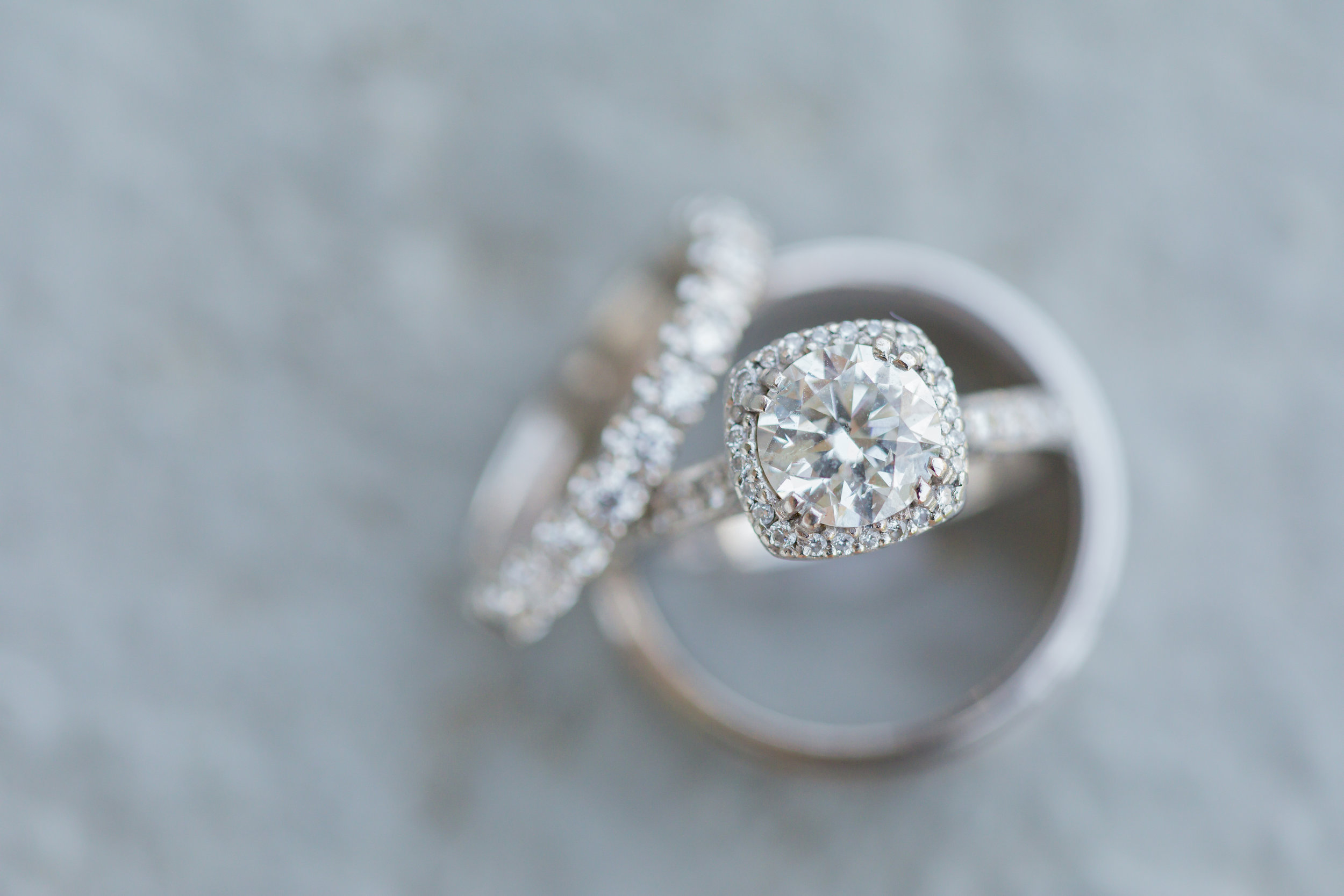 Round Cut Halo Engagement Ring - Pittsburgh Wedding Venue - Duquesne University Wedding