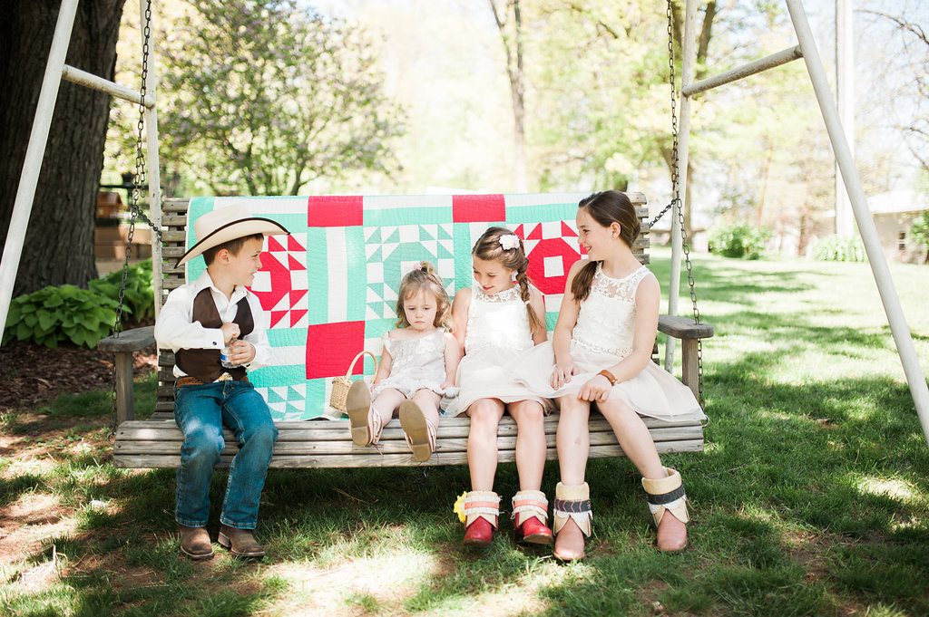 Flower Girl Dresses - Iowa Farm Wedding - Private Estate Weddings