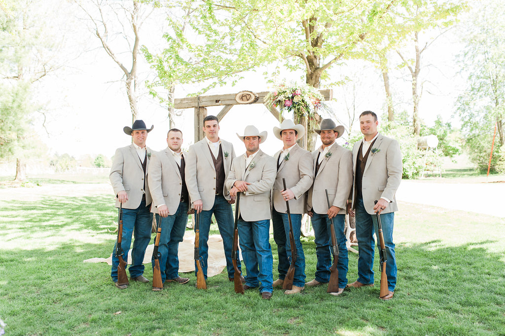 Farm Groomsmen Attire - Iowa Farm Wedding - Private Estate Weddings