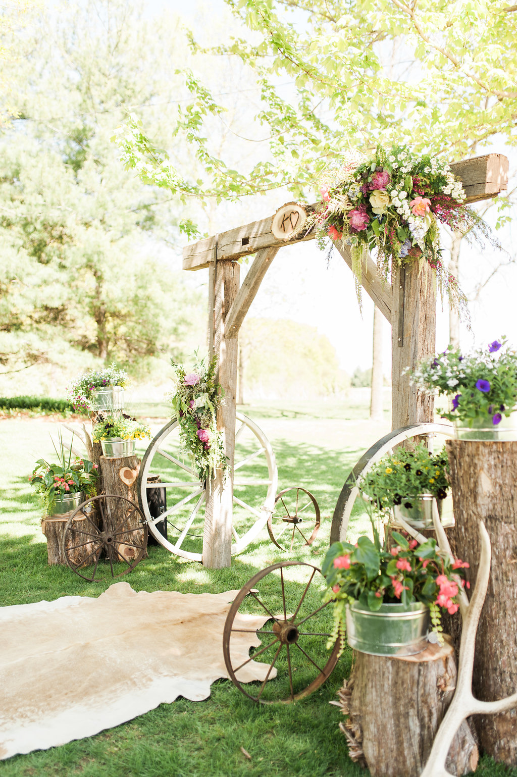 Farm Wedding Decor - Iowa Farm Wedding - Private Estate Weddings