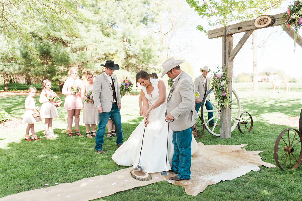 Farm Wedding Ceremony - Iowa Farm Wedding - Private Estate Weddings