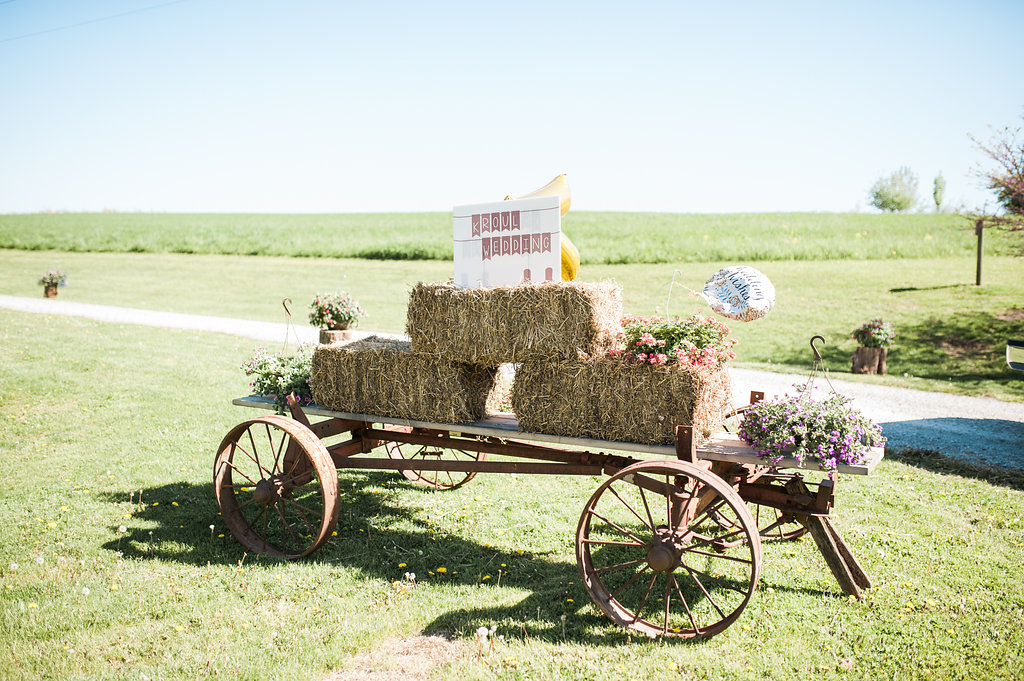 Farm Wedding Decor - Iowa Farm Wedding - Private Estate Weddings