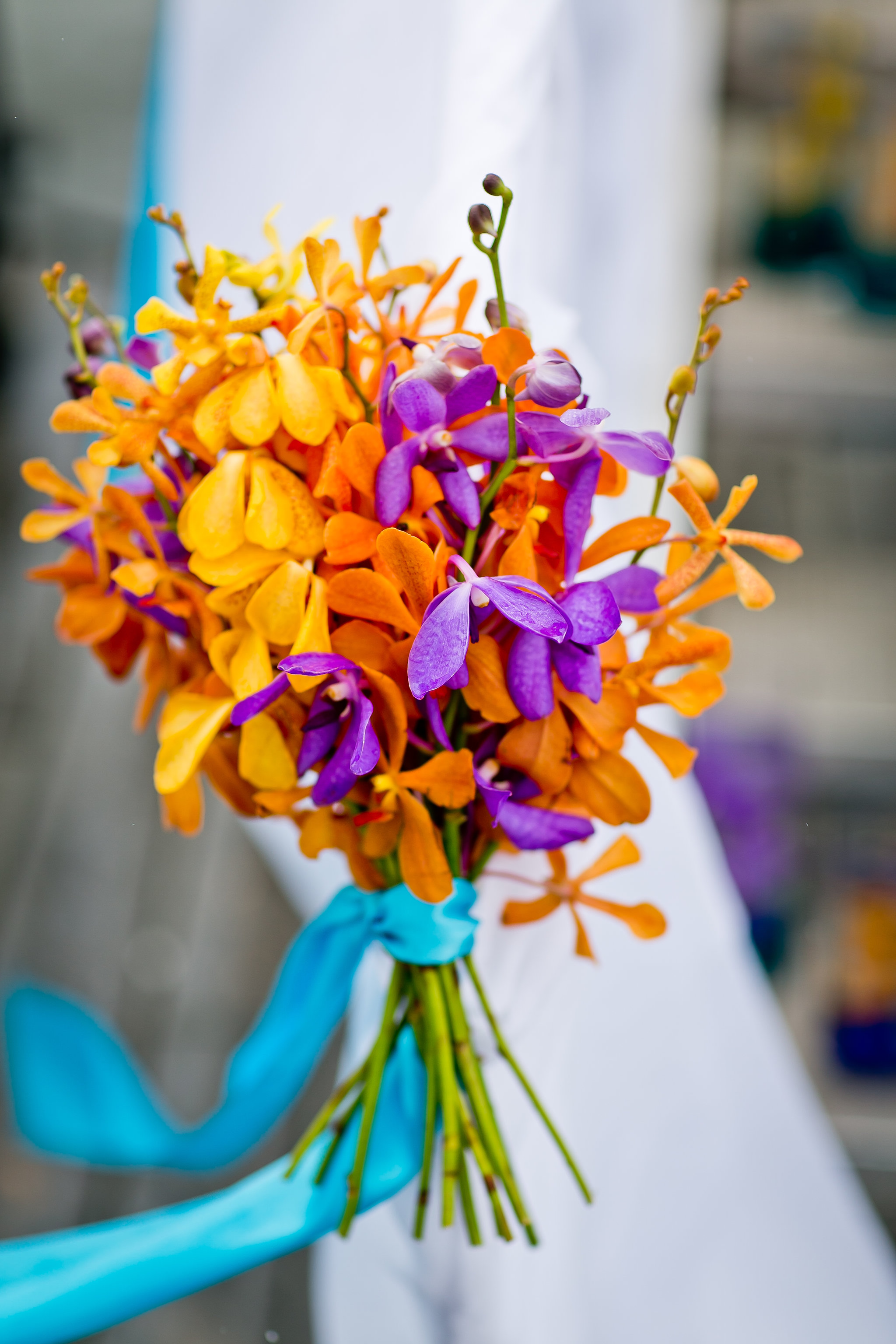 Orange Wedding Bouquet - Yacht Wedding Venues