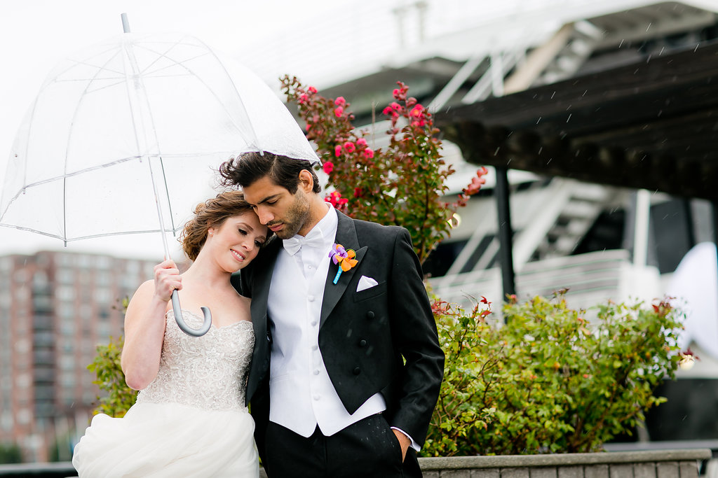 Gorgeous Rainy Day Wedding Photos - Yacht Wedding Venues