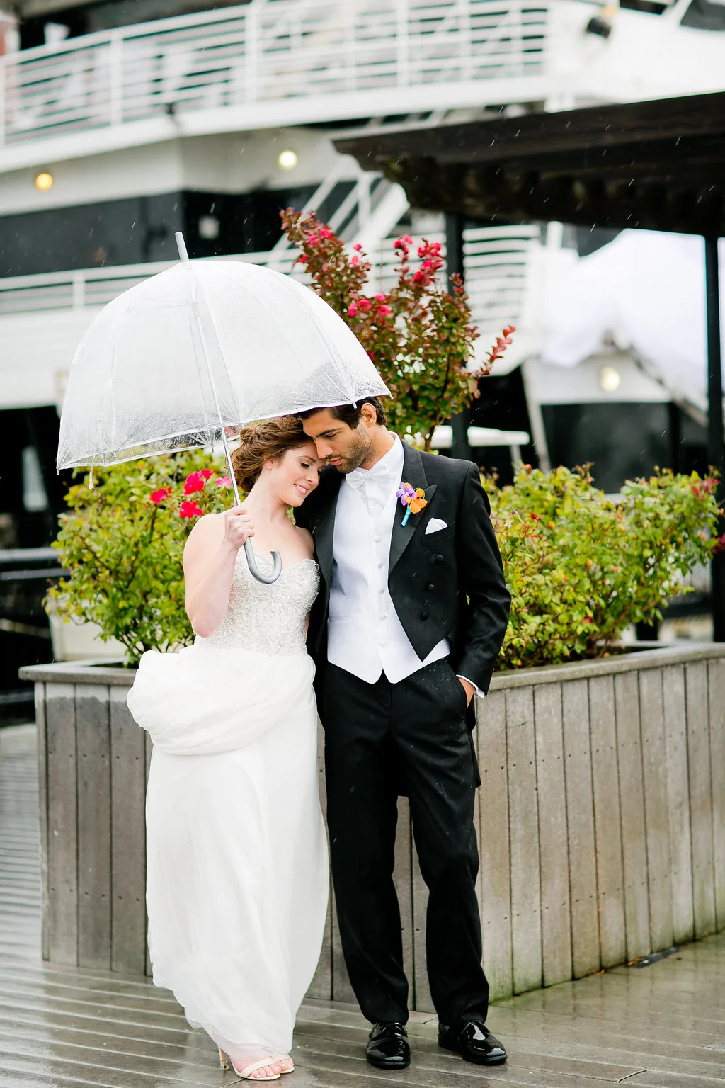 Gorgeous Rainy Day Wedding Photos - Yacht Wedding Venues