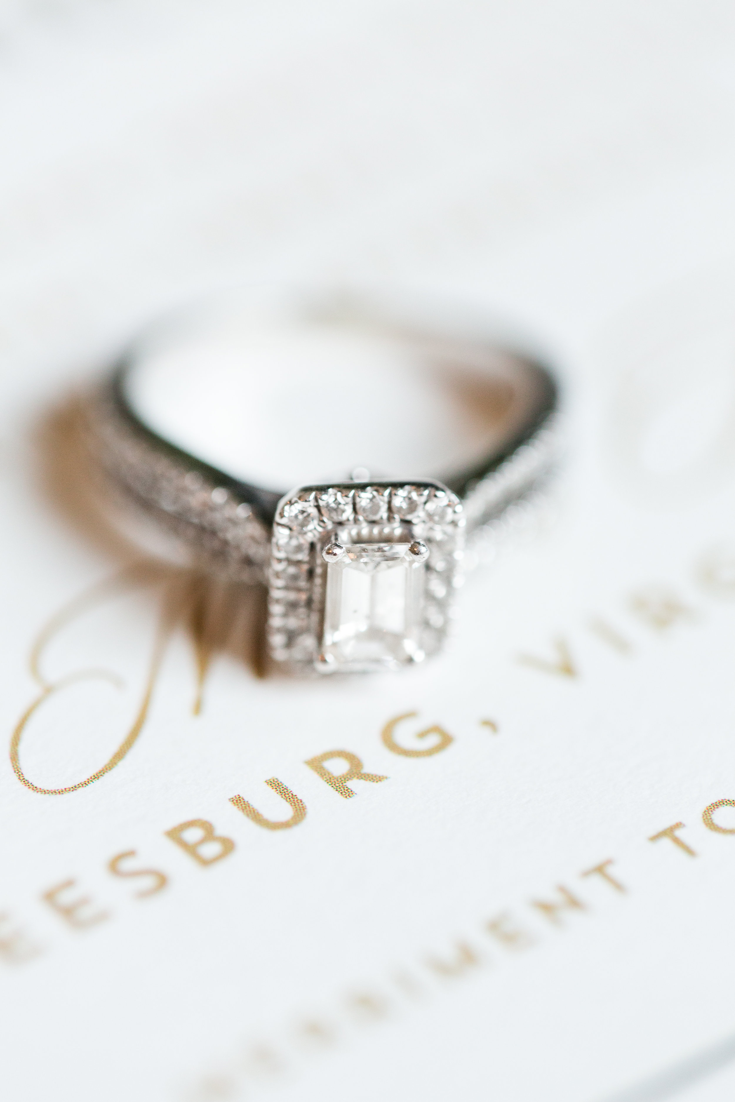 Rectangular Halo Engagement Rings - West Virginia Wedding Photographer - Wedding Venue