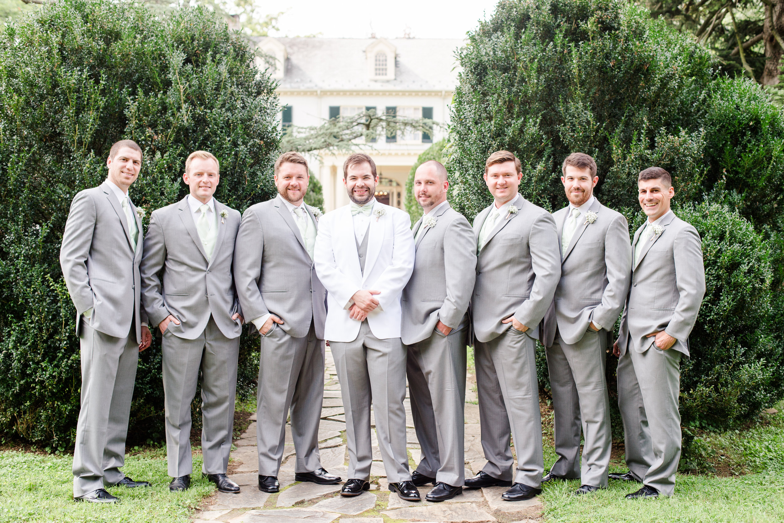 Grey Groom Suit Rental - West Virginia Wedding Photographer - Wedding Venue