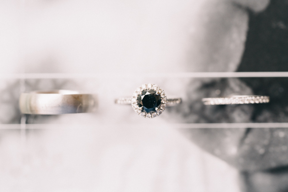 Gorgeous Black Stone Engagement Ring - An Intimate Ritz Carlton Dubai Wedding