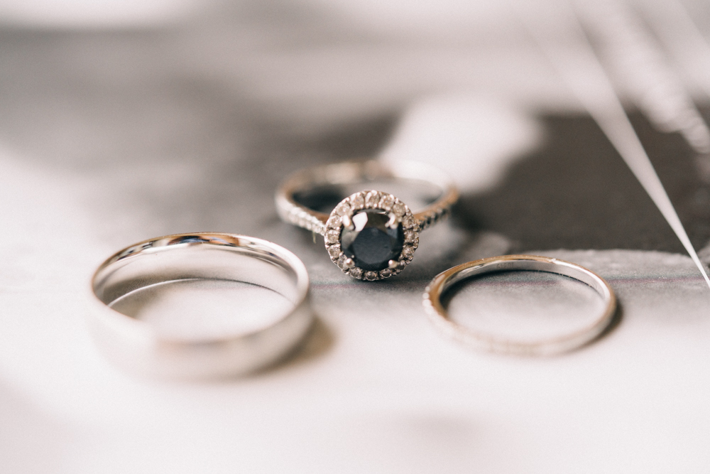 Gorgeous Black Stone Engagement Ring - An Intimate Ritz Carlton Dubai Wedding