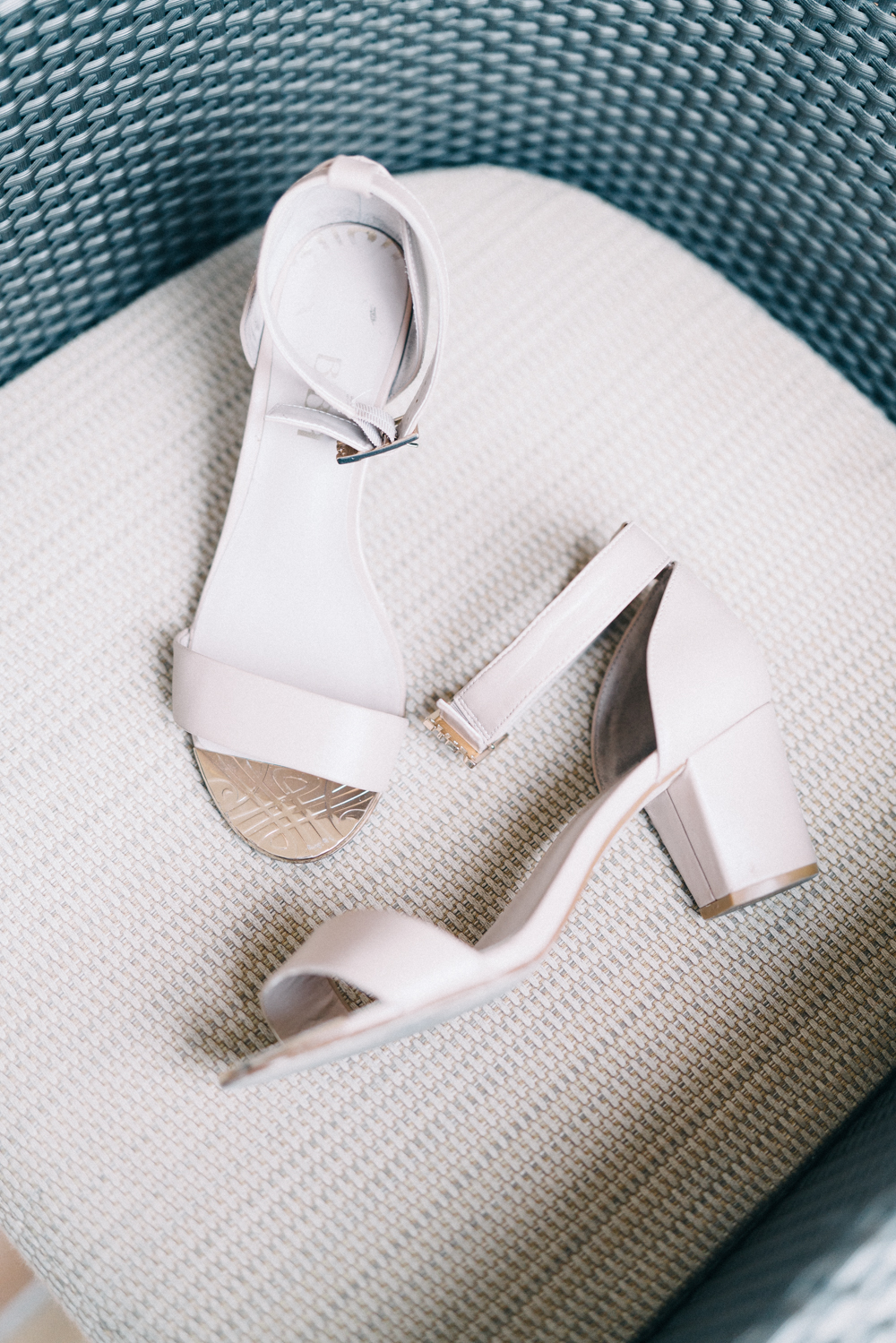 White Block Wedding Heels - An Intimate Ritz Carlton Dubai Wedding