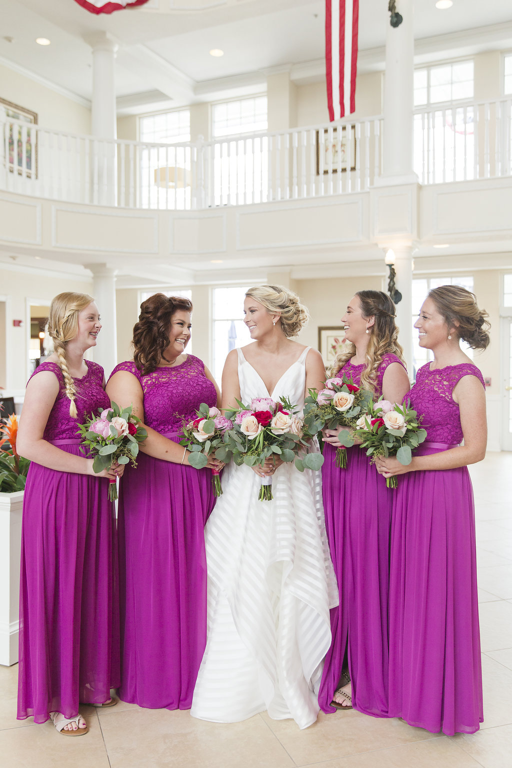 Pink Bridesmaid Dresses - Sheboygan Town & Country Golf Club Wedding - Wisconsin Wedding