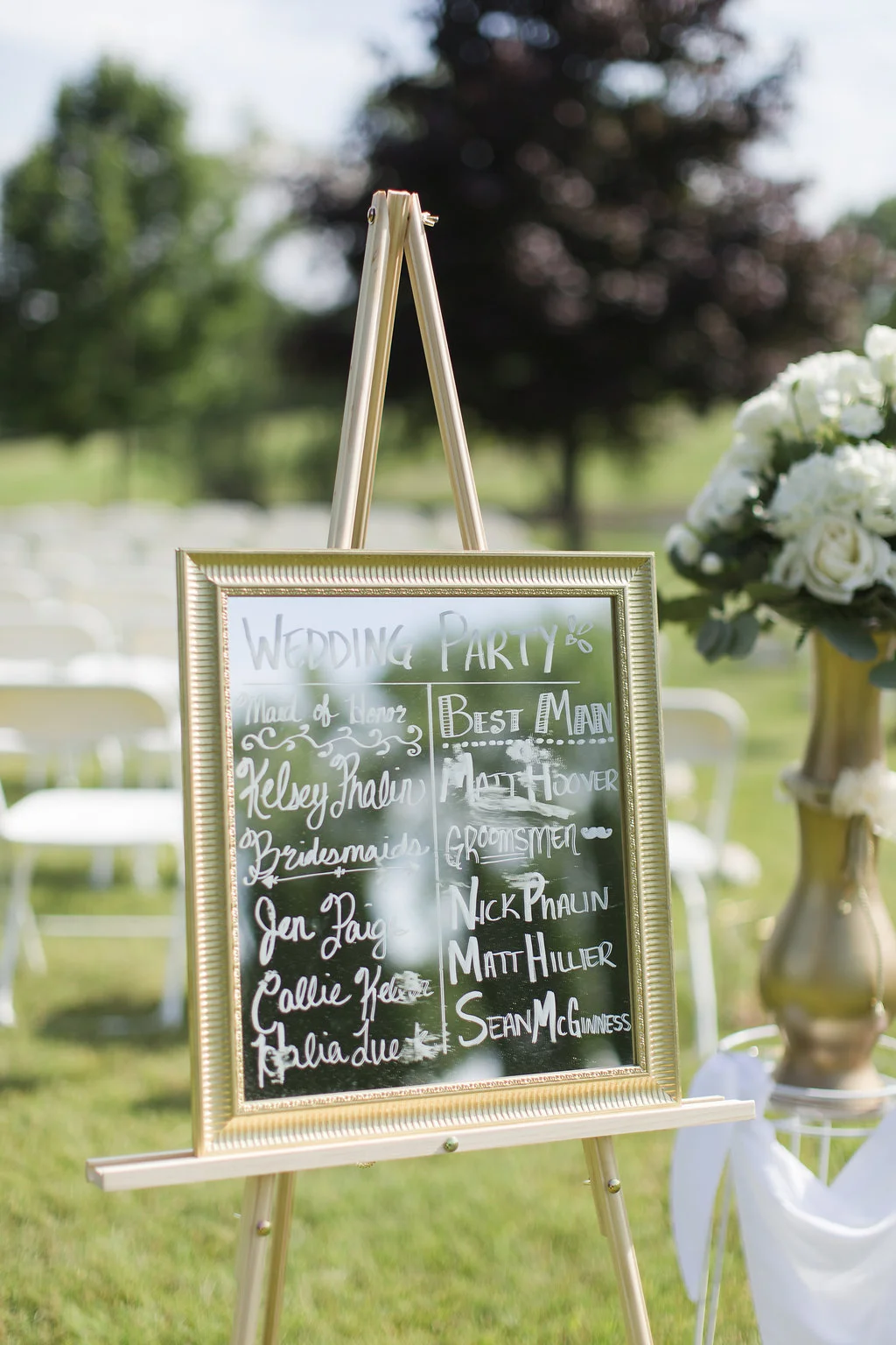 Mirror Wedding Welcome Sign - Sheboygan Town & Country Golf Club Wedding - Wisconsin Wedding