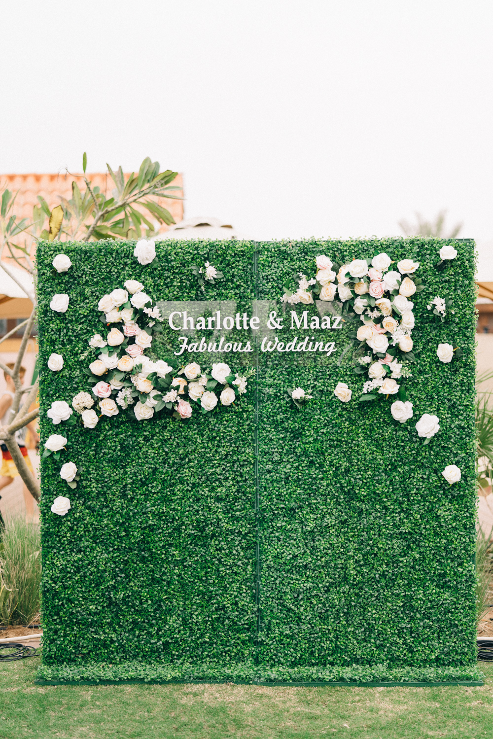 Unique Photobooth Backdrop - An Intimate Ritz Carlton Dubai Wedding