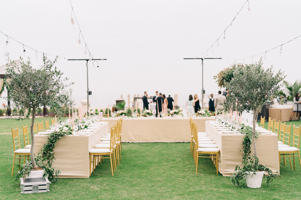 Gorgeous Long Table Wedding Tablescapes - An Intimate Ritz Carlton Dubai Wedding