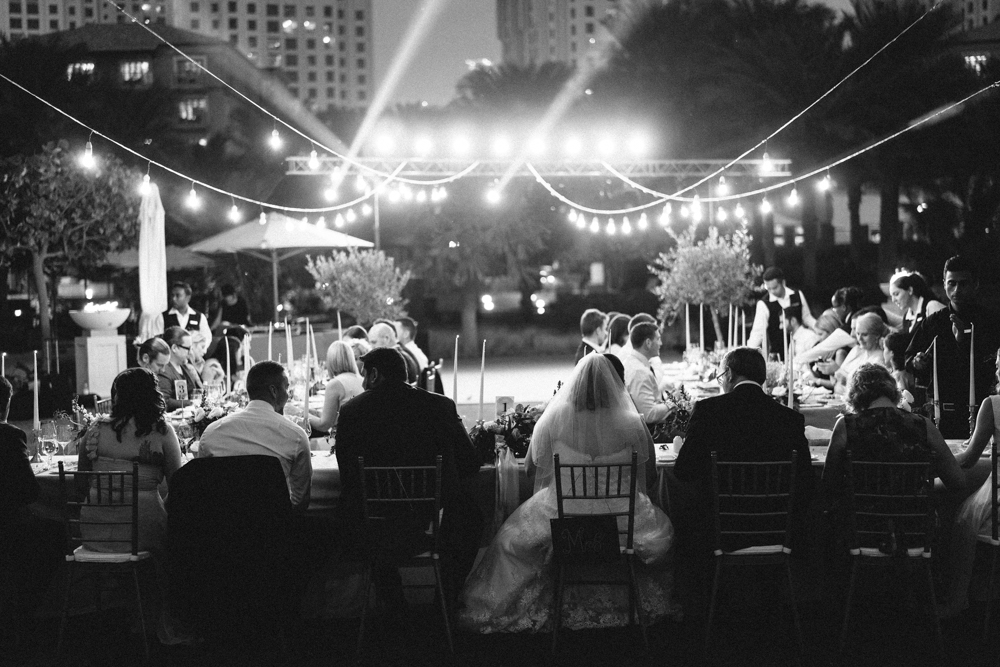 Gorgeous Long Table Wedding Tablescapes - An Intimate Ritz Carlton Dubai Wedding