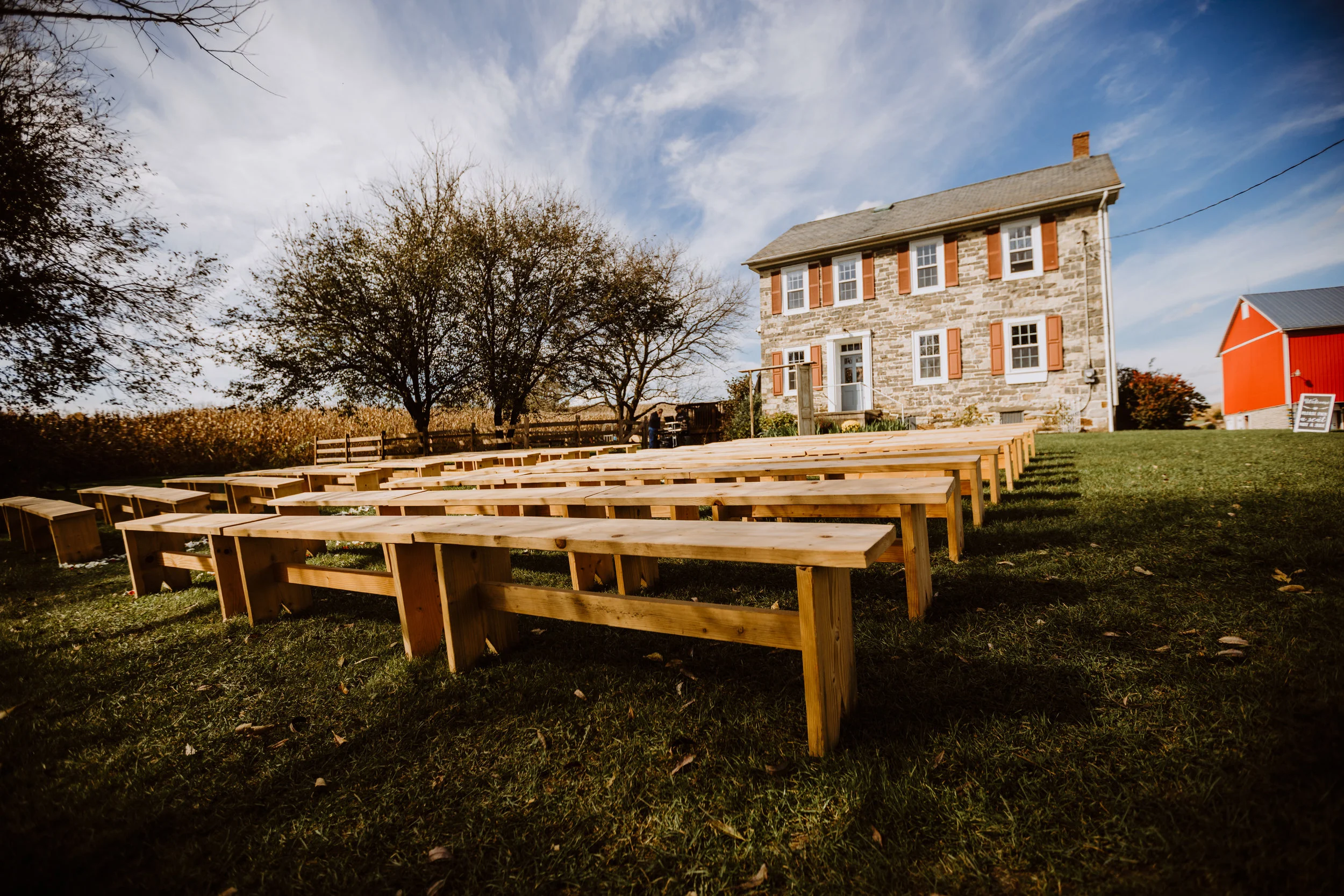 Farm Wedding Ceremony Decor - A Pennsylvania Barn Swallow Farm Wedding