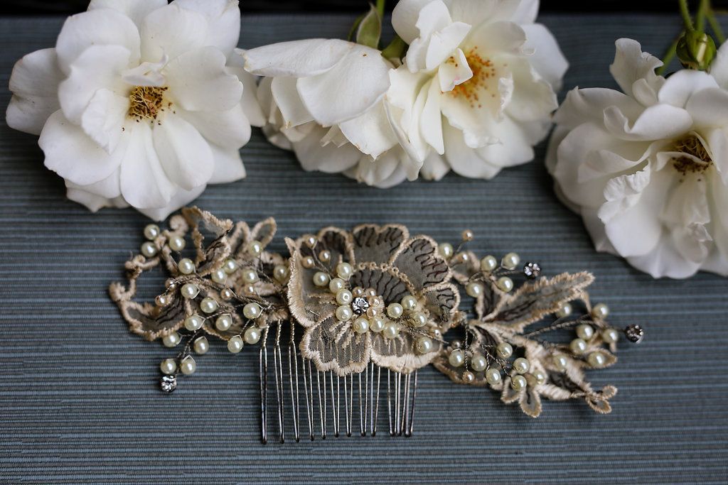 Gold Vintage Bridal Accessories - Gorgeous Seal Beach Wedding Venue - Old Country Club Wedding