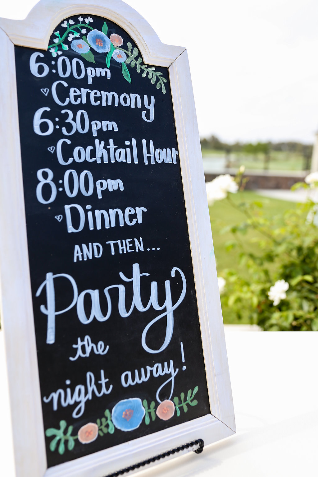 Chalkboard Wedding Signs - Gorgeous Seal Beach Wedding Venue - Old Country Club Wedding