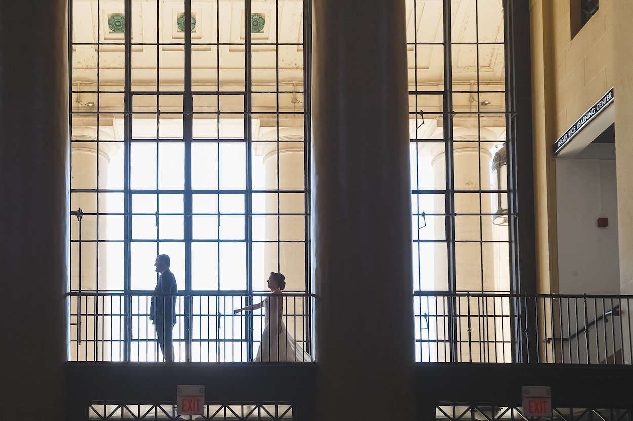 Gorgeous First Look Wedding Photos - Science Museum of Virginia Wedding