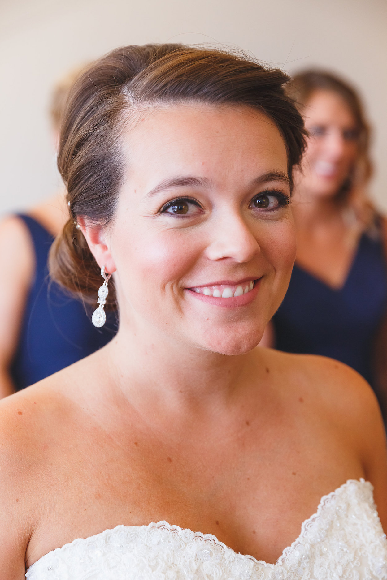 Gorgeous Bridal Earrings - Science Museum of Virginia Wedding