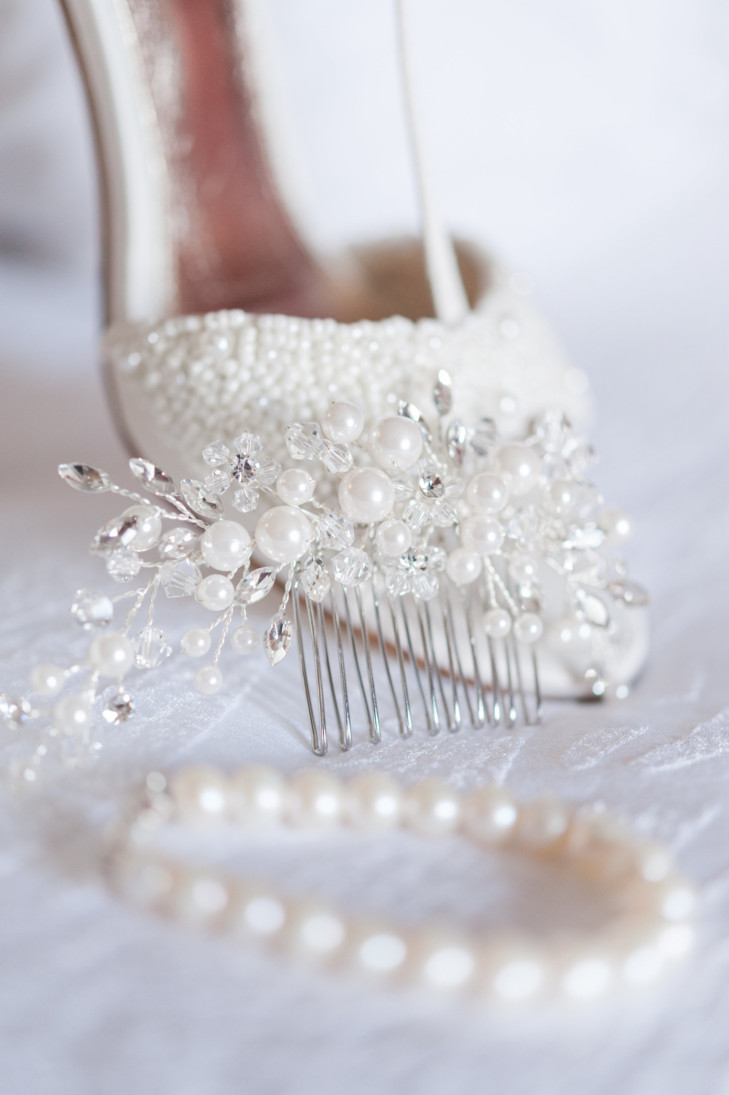 White Bridal Heels - Ohio Wedding Venue — Brookside Golf & Country Club Wedding