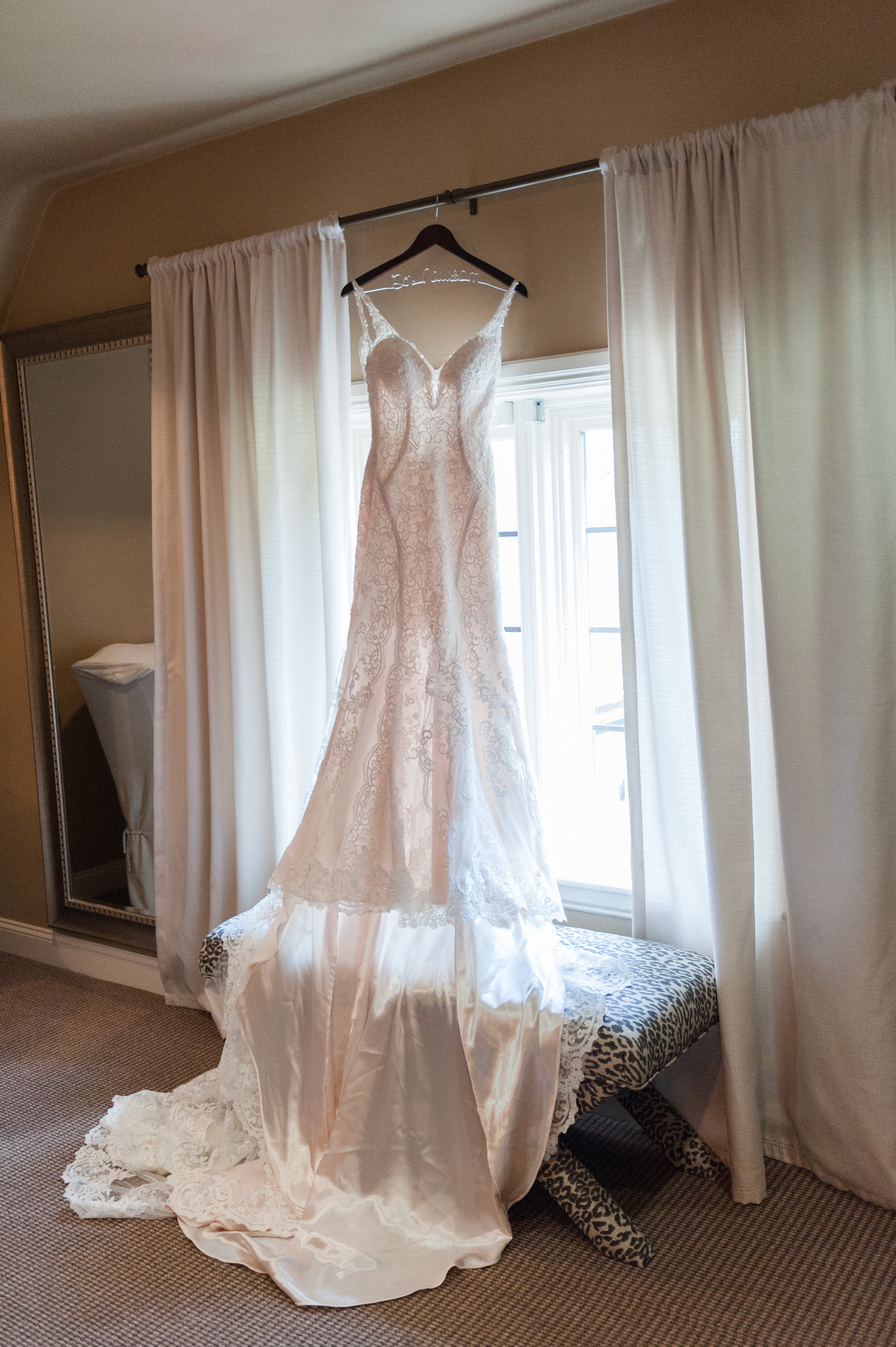 Lace Wedding Dress with Long Train - Ohio Wedding Venue — Brookside Golf & Country Club Wedding