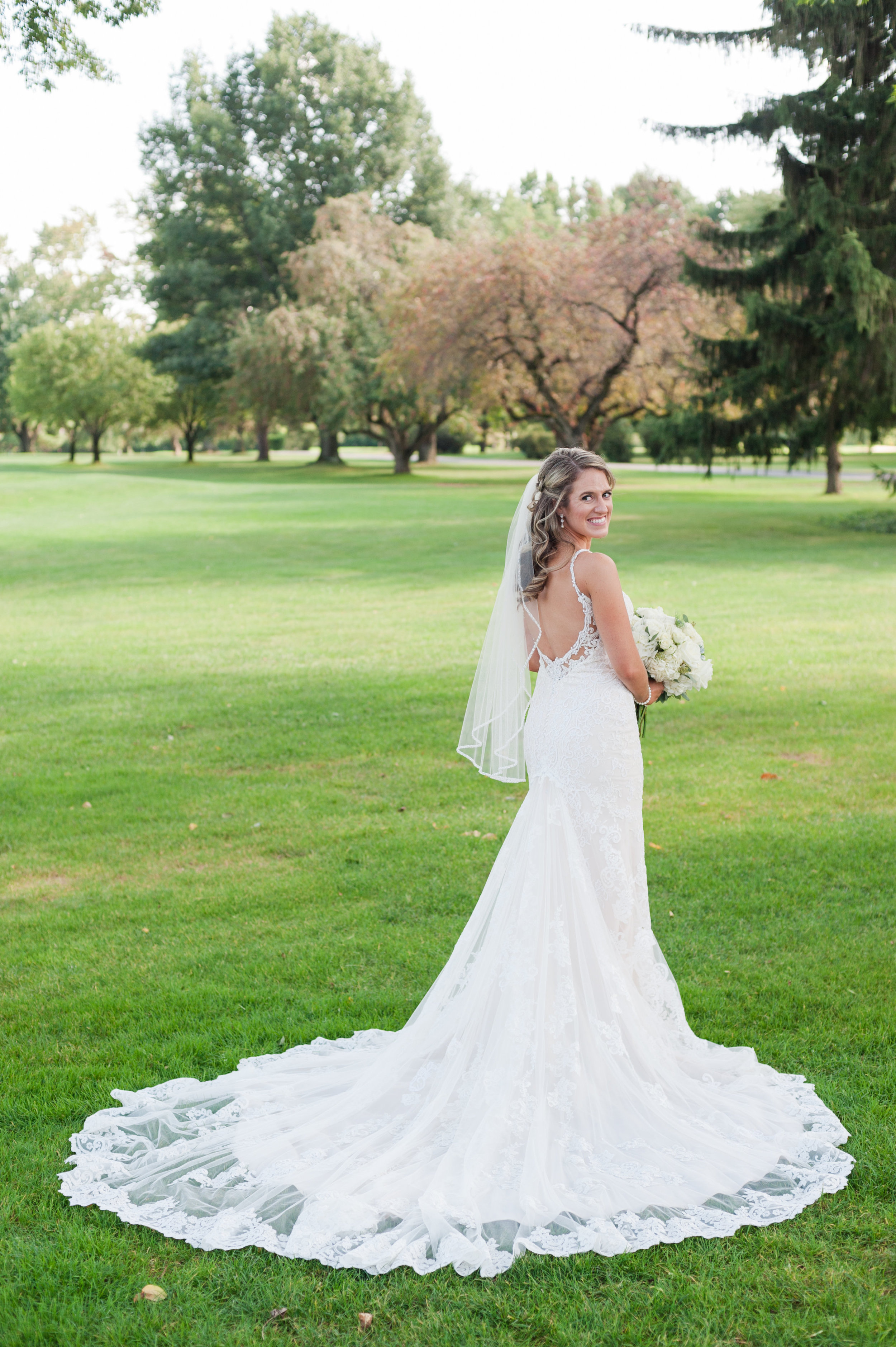 Beaded Spaghetti Strap Wedding Dress