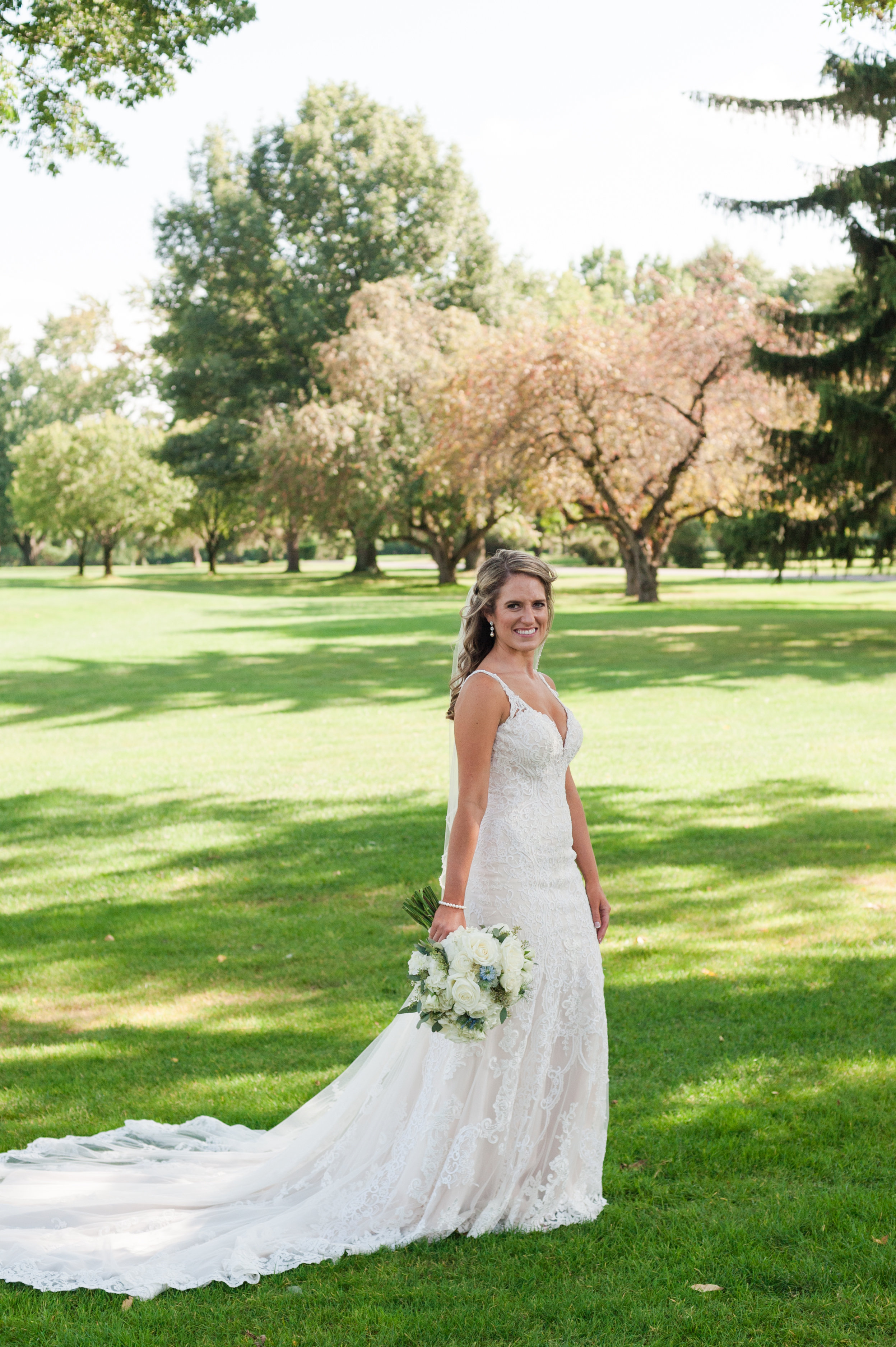 Beaded Spaghetti Strap Wedding Dress