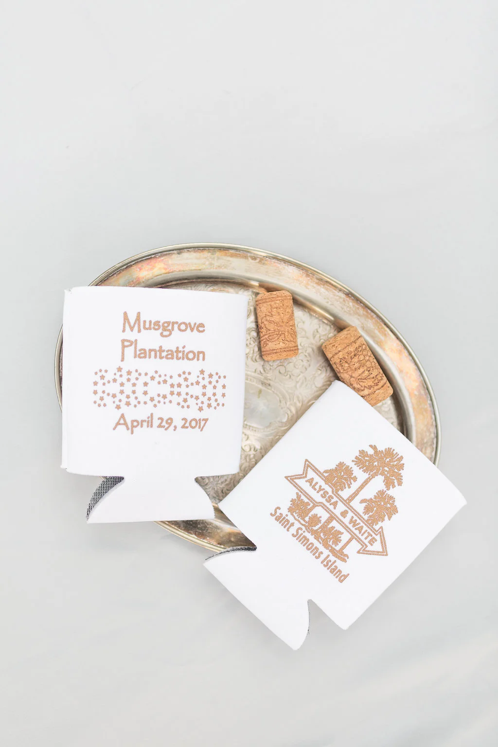 Wedding Koozies - Musgrove Plantation Georgia Wedding Venue