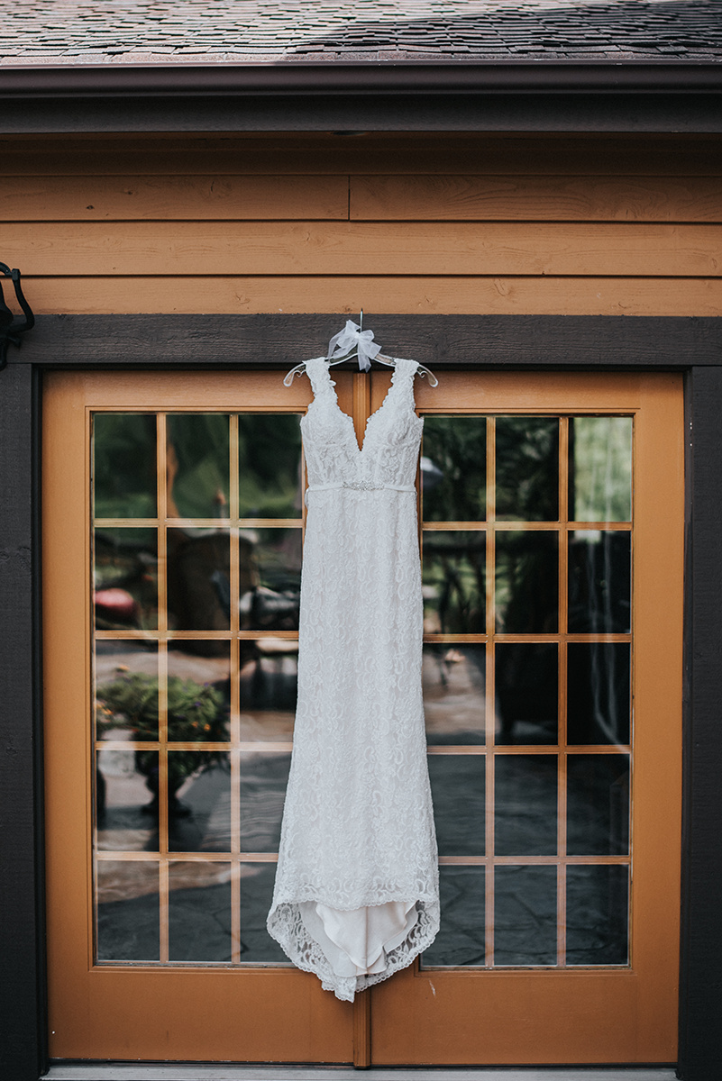Lace Low Back Wedding Dress - Meadow Ridge Farm Ohio Wedding
