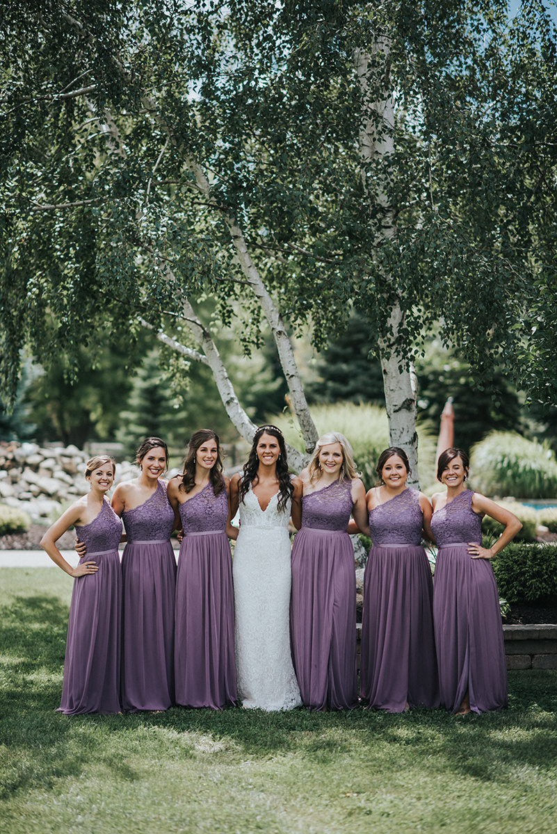 Lavender Bridesmaid Dresses - Meadow Ridge Farm Ohio Wedding