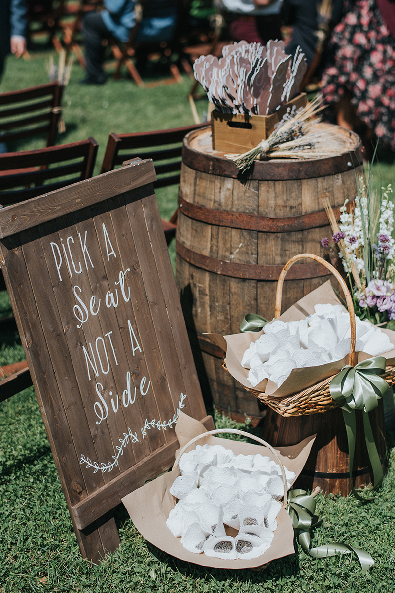 Rustic Wooden Wedding Signs - Meadow Ridge Farm Ohio Wedding