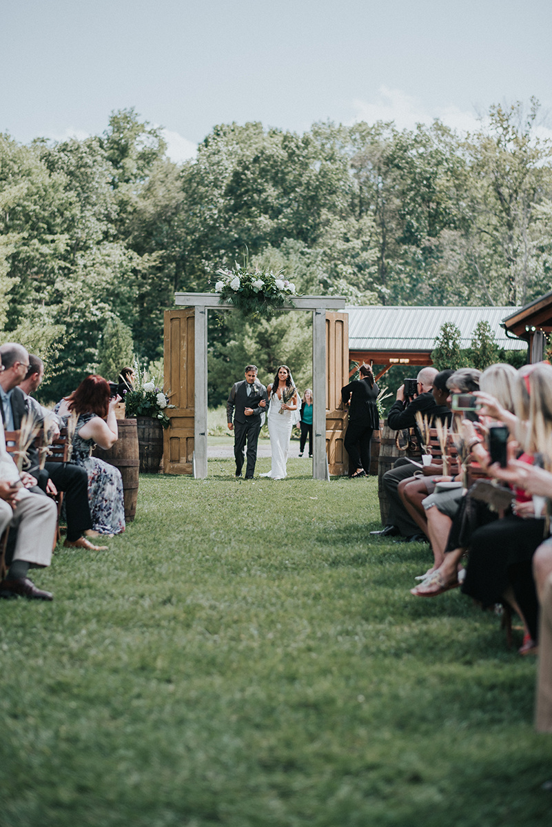 Rustic Wedding Ceremony Decor - Meadow Ridge Farm Ohio Wedding