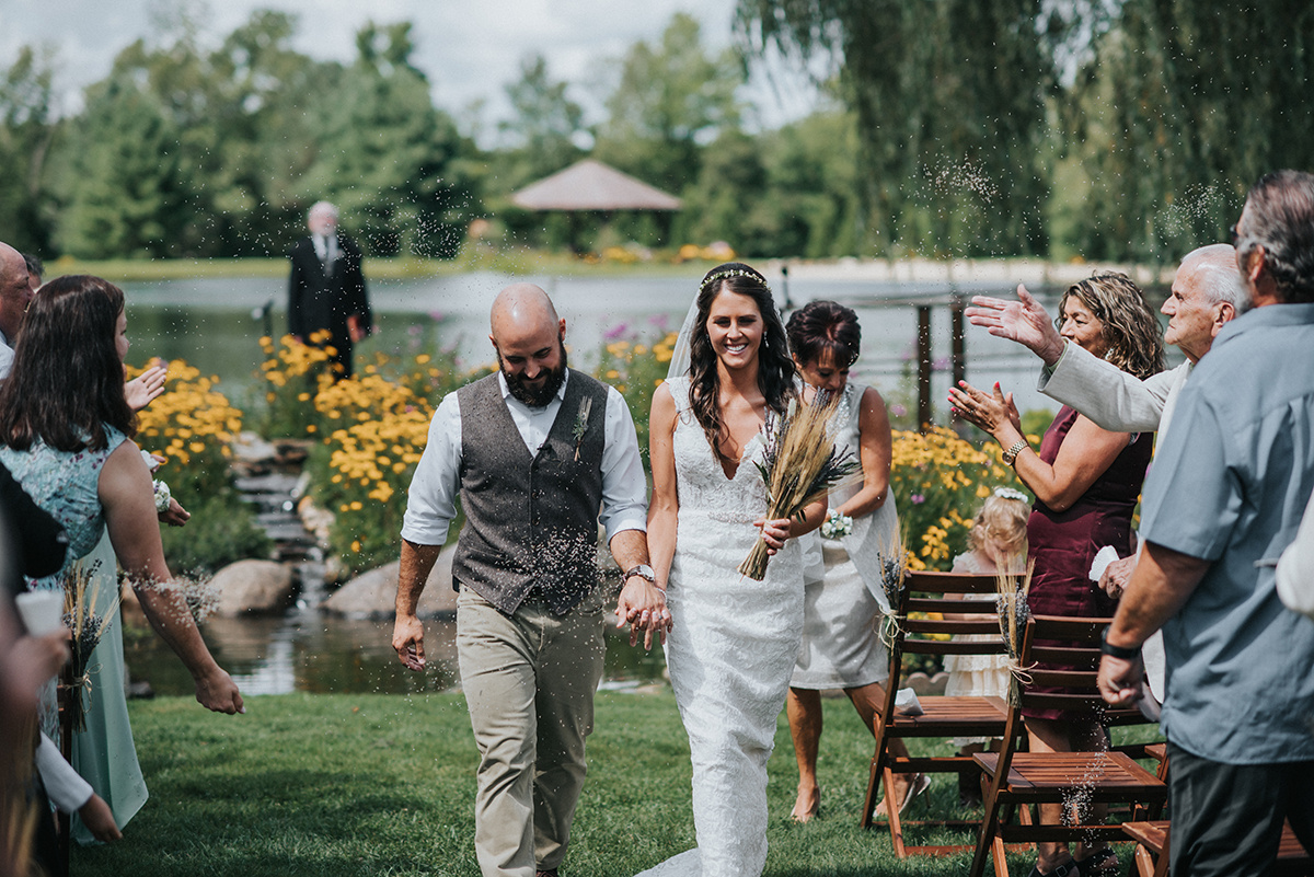 Rustic Wedding Ceremony Decor - Meadow Ridge Farm Ohio Wedding