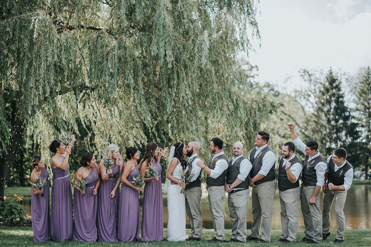 Lavender Bridesmaid Dresses - Meadow Ridge Farm Ohio Wedding