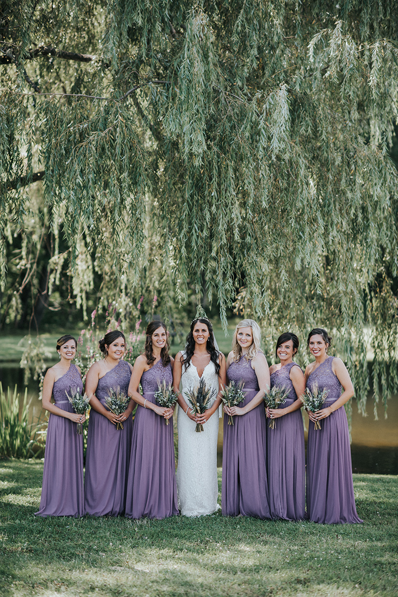 Lavender Bridesmaid Dresses - Meadow Ridge Farm Ohio Wedding