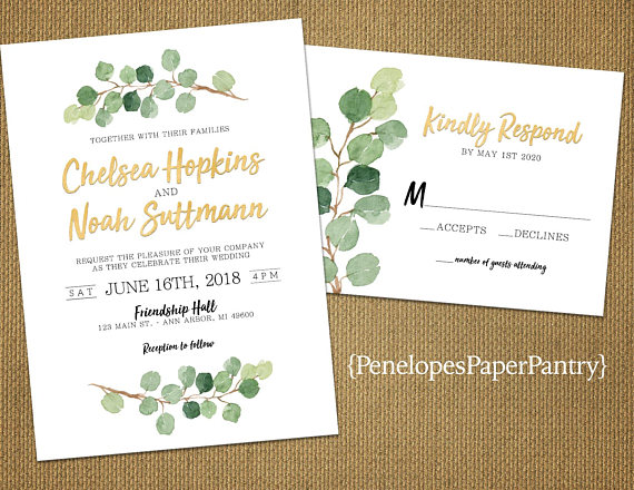 Summer Floral Wedding Invitations -- The Overwhelmed Bride Wedding Blog