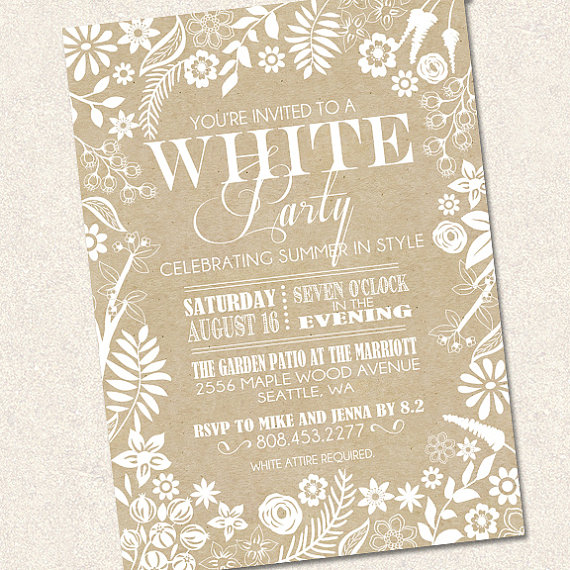 Summer Floral Wedding Invitations -- The Overwhelmed Bride Wedding Blog