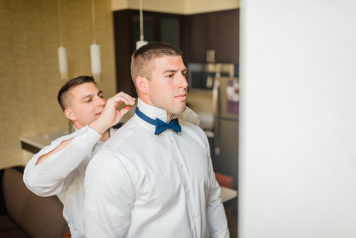 Navy Blue Grooms Bow Tie - A Philander Chase Knox Estate Pennsylvania Wedding