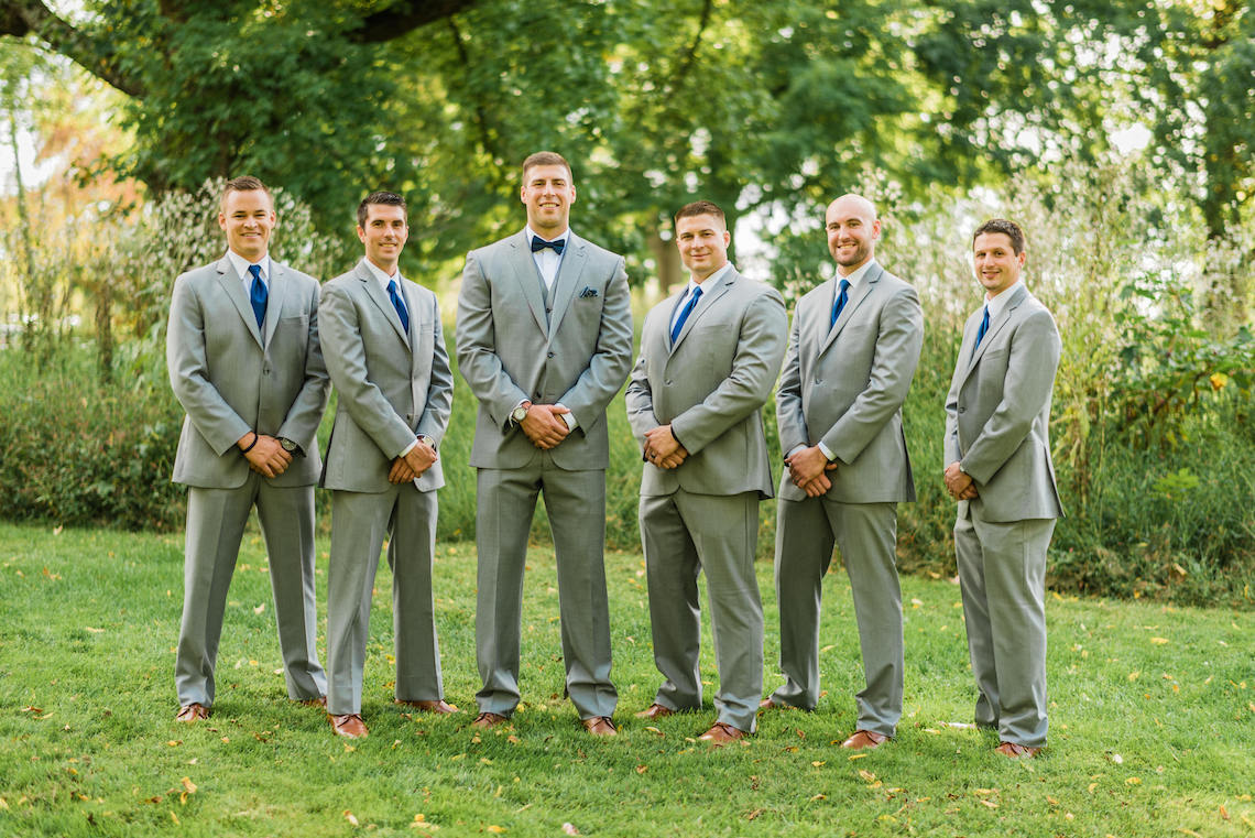 Grey Groomsman Suit Rentals - A Philander Chase Knox Estate Pennsylvania Wedding