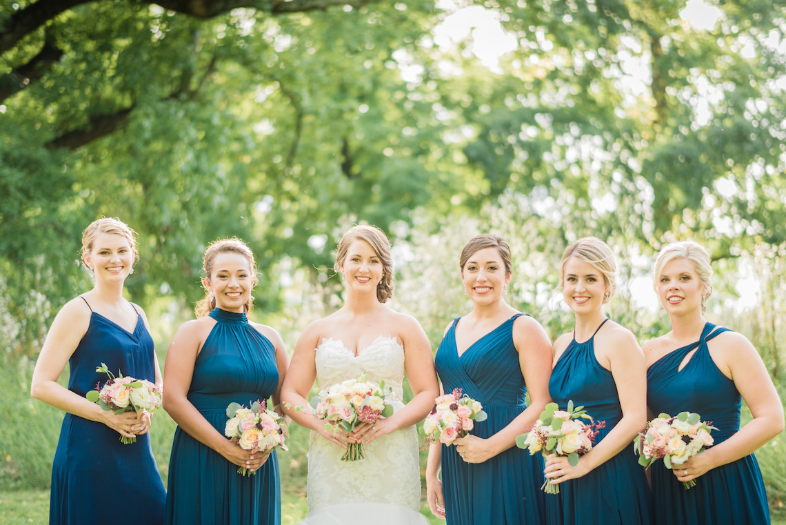 Navy Bridesmaid Dresses - A Philander Chase Knox Estate Pennsylvania Wedding