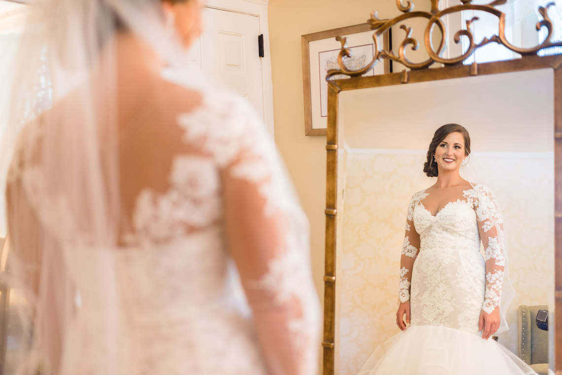 Lace Long Sleeve Wedding Dress - A Philander Chase Knox Estate Pennsylvania Wedding