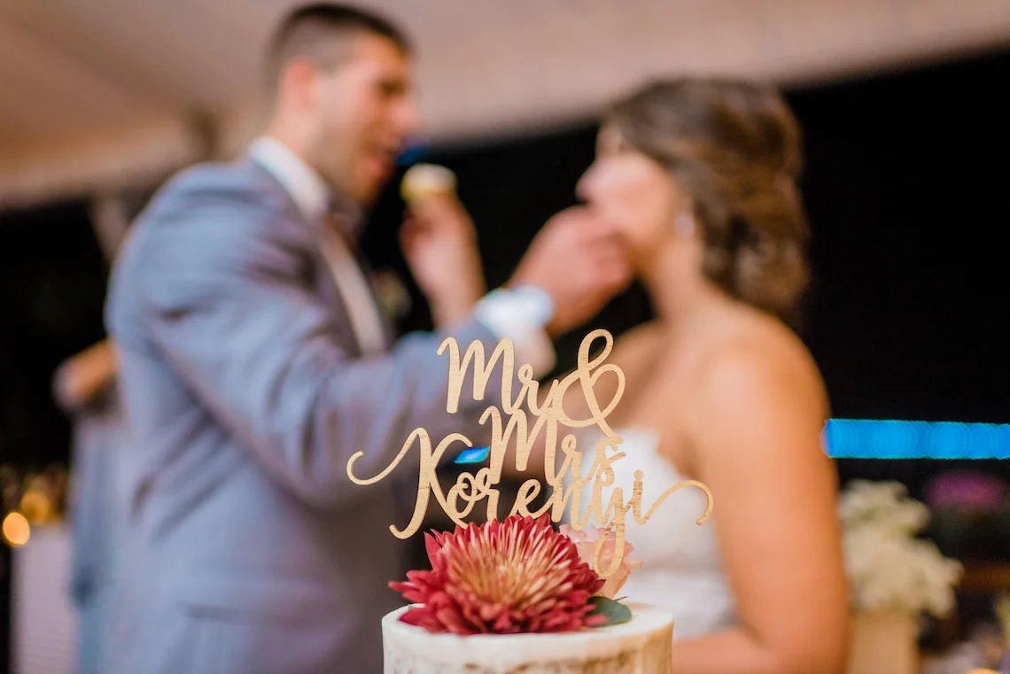 Gold Name Cake Topper - A Philander Chase Knox Estate Pennsylvania Wedding