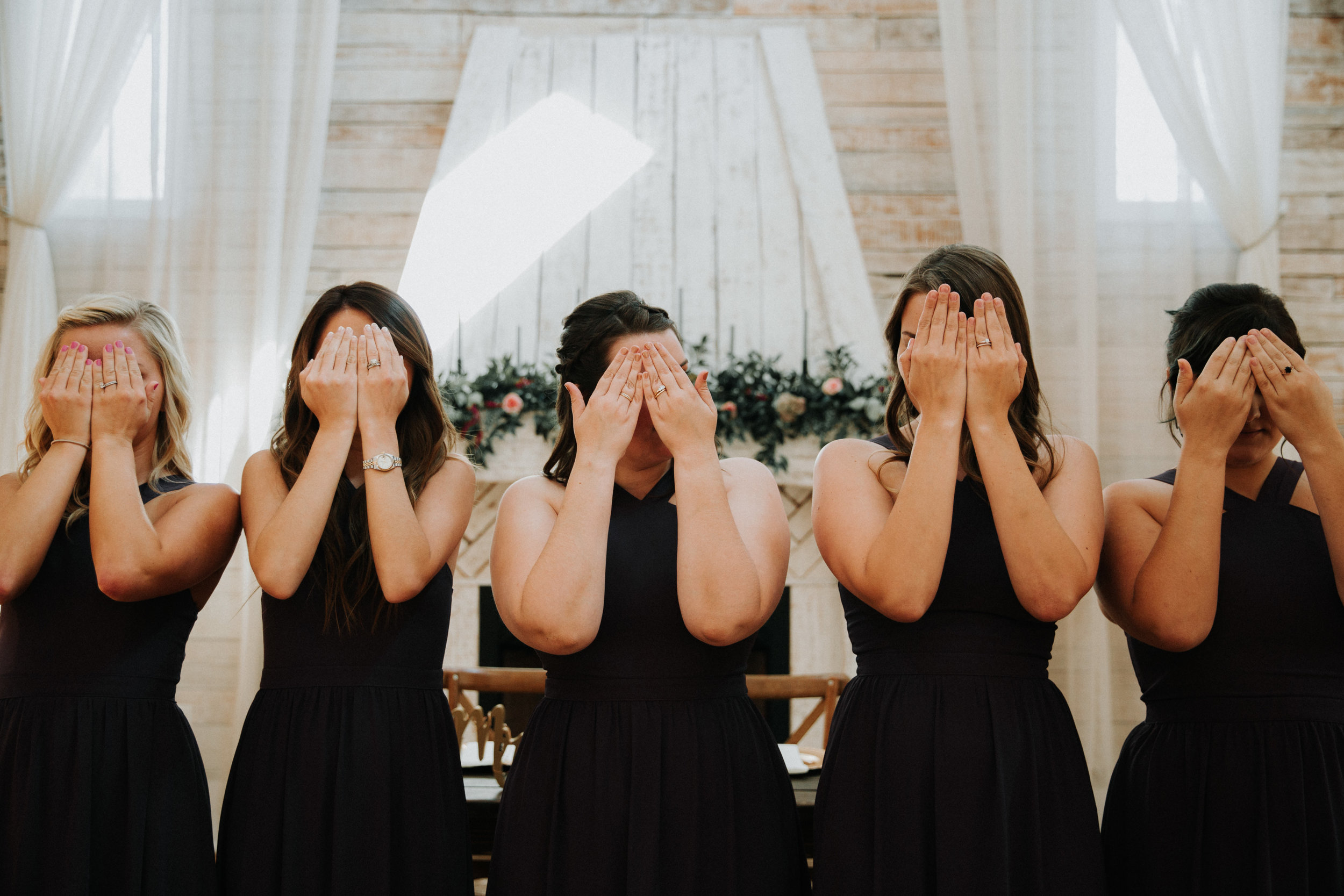 Black Bridesmaid Dresses - Athens, Tennesee Barn Wedding -- The Overwhelmed Bride Wedding Blog