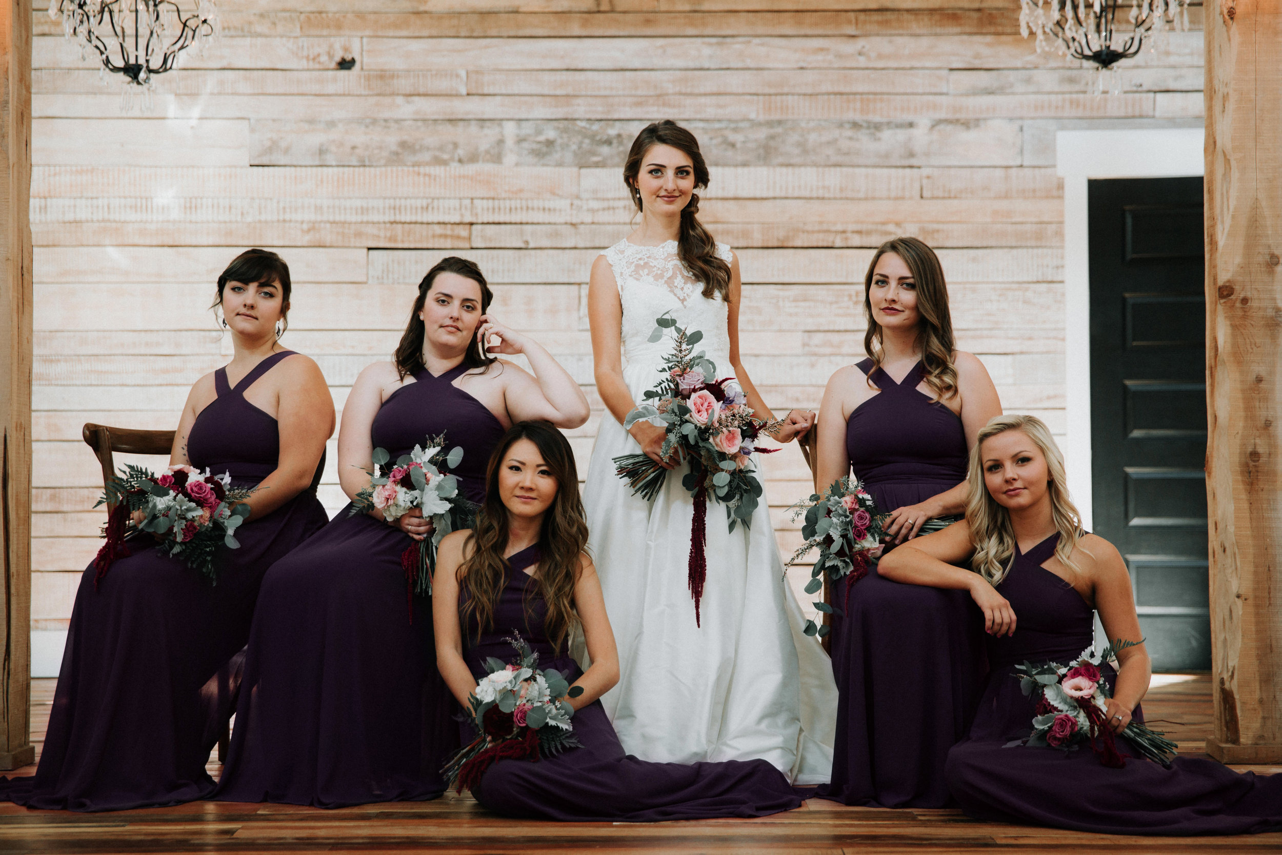 Black Bridesmaid Dresses - Athens, Tennesee Barn Wedding -- The Overwhelmed Bride Wedding Blog